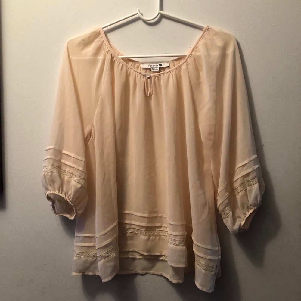 F21 Cream Blouse